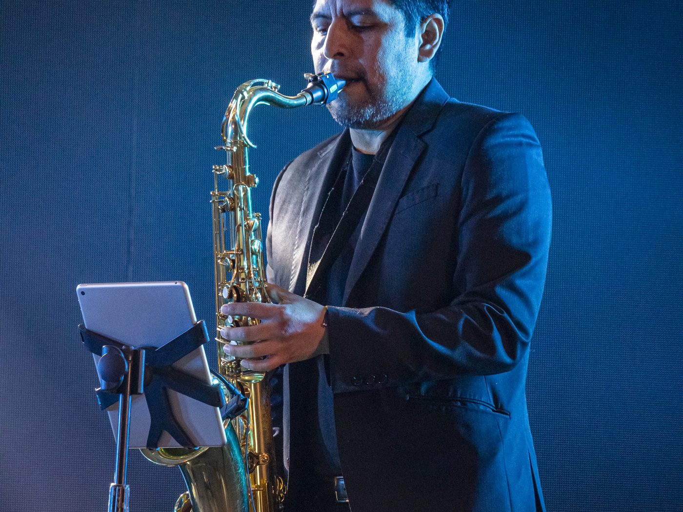Saxofonista del Polanco Jazz Quintet
